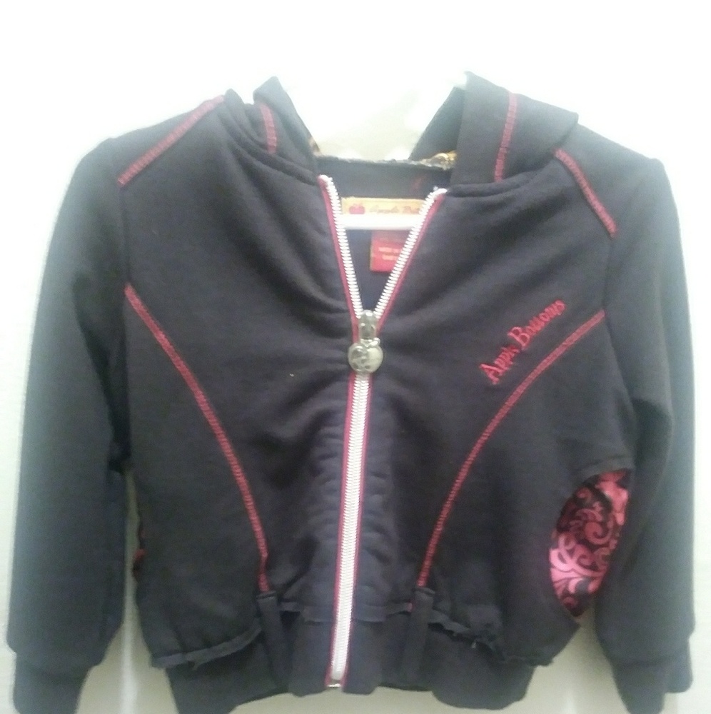 Apple Bottom Black Hoodie 2T